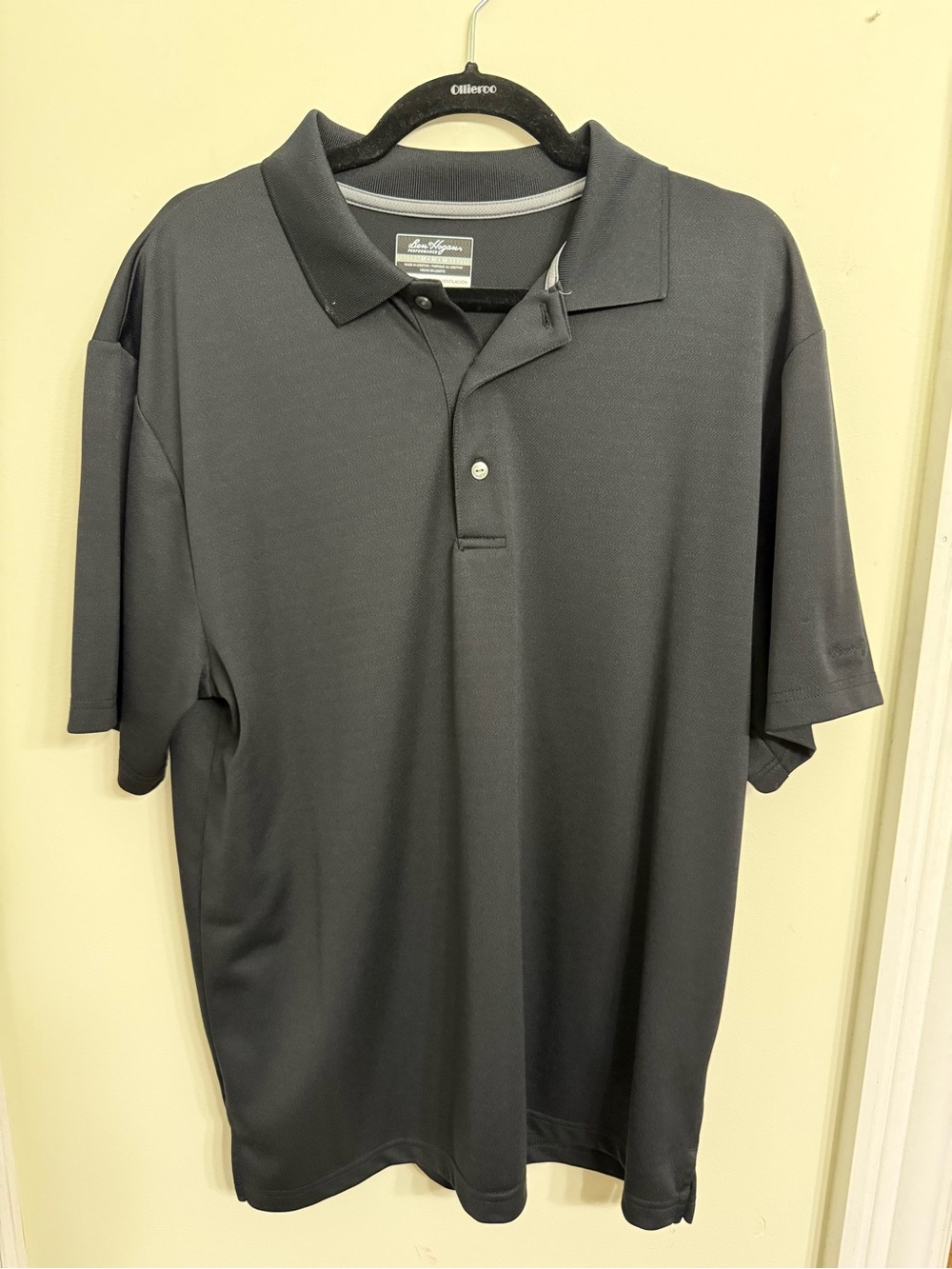 Ben Hogan Men's Black Short-Sleeve Polo (Medium)